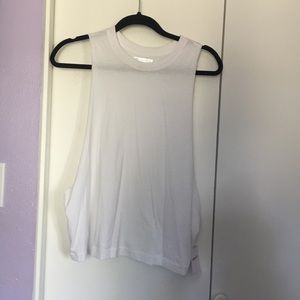 White Muscle Tee